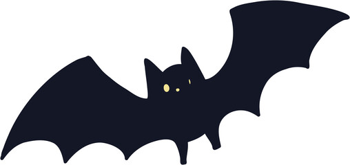 freehand drawing of halloween bat.