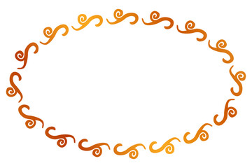 simple seamless vector gold golden oval hand draw sketch floral border