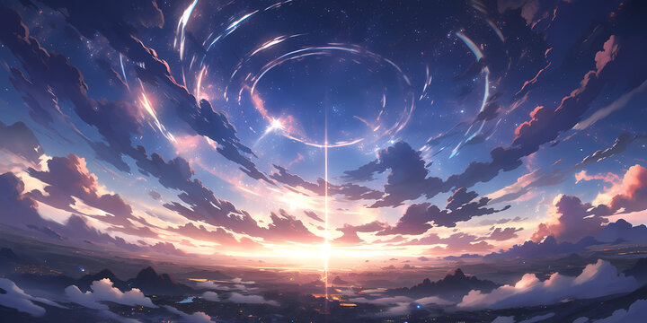 TRPGやゲームの背景として使えるファンタジーな空