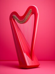 Harmonious Whispers: Pop Art Minimalism on a Harp