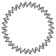 simple seamless vector circle hand draw sketch floral border
