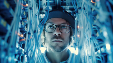 A technician is maintaining a complex network of servers in a busy data center