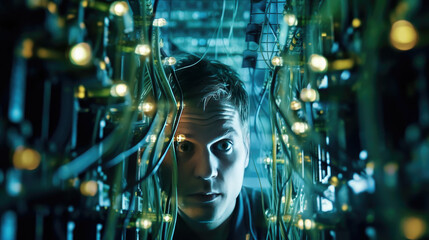 A technician is maintaining a complex network of servers in a busy data center