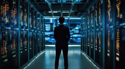 A technician is maintaining a complex network of servers in a busy data center