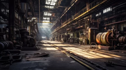 Tafelkleed An abandoned bankrupt factory © didiksaputra