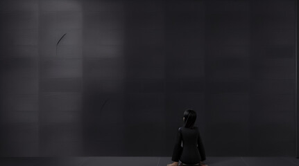 Obraz premium Black background with straight lines, beautiful