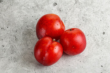 Ripe sweet juicy red plum