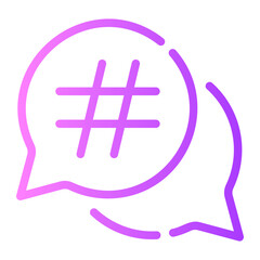 hastag Line Gradient Icon