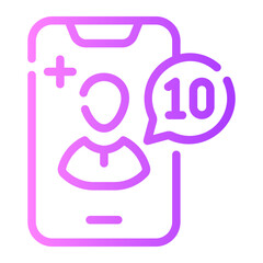 follower Line Gradient Icon