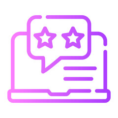 review Line Gradient Icon