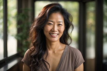 Fototapeta premium A beautiful smiling asian woman