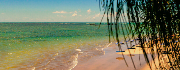 Maceio beach Alagoas Brazil. Landmark beach at northeast Brazil.Tropical Travel. Vacations...