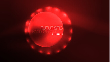 Circles with bright neon shiny light effects, abstract background wallpaper design