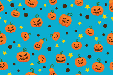 seamless pattern with Helloween Pumpkin