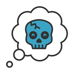 Sleeping Dreaming Nightmare Icon Vector