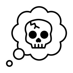Sleeping Dreaming Nightmare Icon Vector