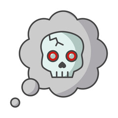 Sleeping Dreaming Nightmare Icon Vector