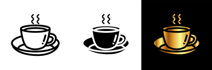 Coffee Icon, an icon representing coffee, symbolizing comfort, warmth, and indulgence in the rich and aromatic beverage enjoyed around the world.