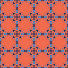 Vector ornamental seamless pattern. Vector illustration can be used for backgrounds, motifs, textile, wallpapers, fabrics, gift wrapping, templates. Design Paper For Scrapbook. Vector.