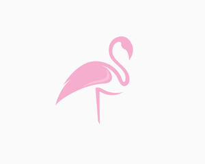 flamingo logo symbol design template illustration inspiration