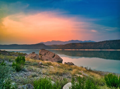 Beautiful Lake at Sunset