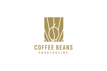 Coffee beans logo vector icon illustration