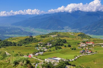 Fototapeta na wymiar View from Liushishi Mountain of Huatung Valley in Taiwan