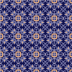 Floral ornamental seamless pattern. Vector illustration can be used for backgrounds, motifs, textile, wallpapers, fabrics, gift wrapping, templates. Design Paper For Scrapbook. Vector.