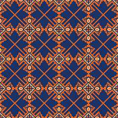 Decorative Seamless Pattern of ethnic style. Ornamental Designs can be used for Backgrounds, Motifs, Textile, Wallpapers, Fabrics, Templates. Design Paper For Scrapbook. Vector.