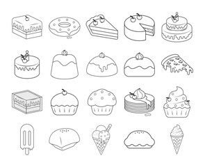 Cake Outline Illustration