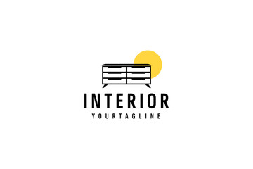 Interior logo vector icon illustration