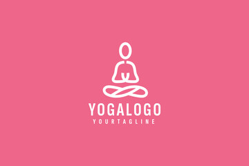 Yoga logo vector icon illustration