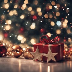 Merry Christmas Background With Ornaments