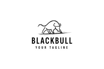 Bull logo vector icon illustration