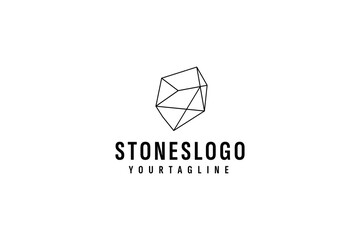 Fototapeta premium Stone logo vector icon illustration