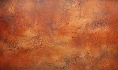 Terra cotta colored Venetian plaster texture applied on a wall - obrazy, fototapety, plakaty