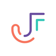 Monogram design vector logo. Monogram initial letter mark J logo design. Monogram design vector logo. Monogram initial letter mark J logo design simple J monogram