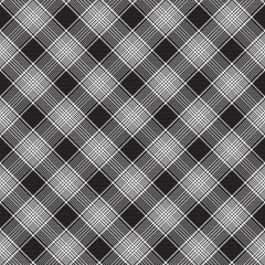 Monochrome Classic Plaid textured Seamless Pattern