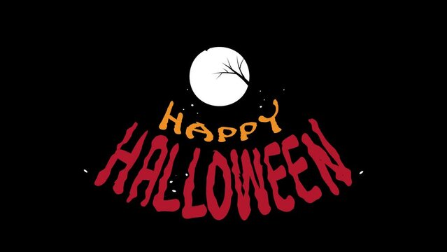 Motion graphic design about halloween