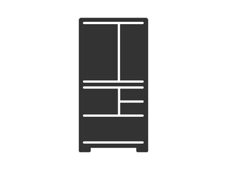 冷蔵庫のシルエットのイラスト
