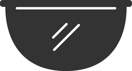 ボウルのシルエットのイラスト