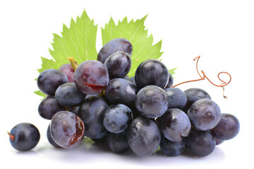 Grapes on a white background