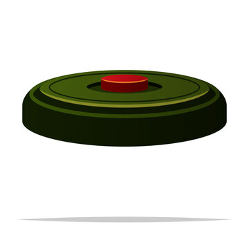 recommend clip art: Land mine vector isolated illustration