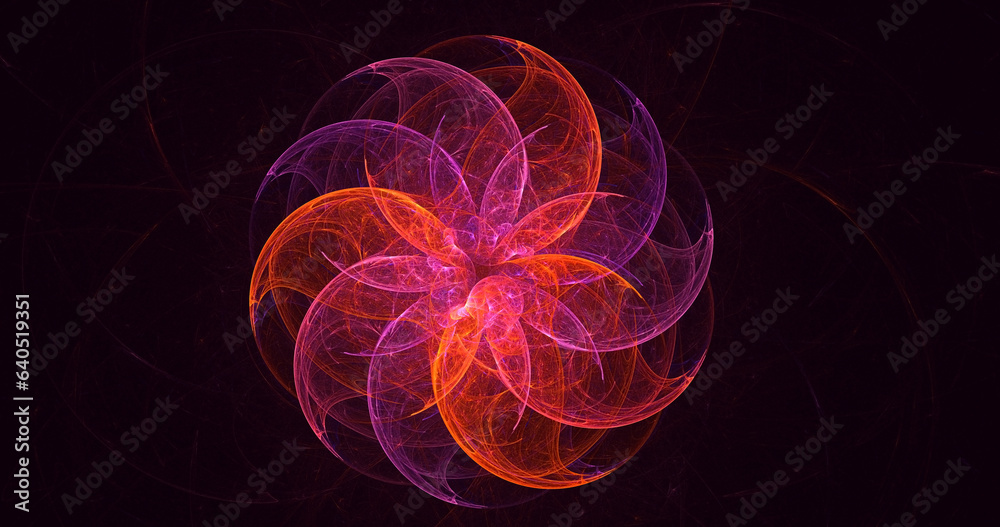 Wall mural 3d rendering abstract circle light background