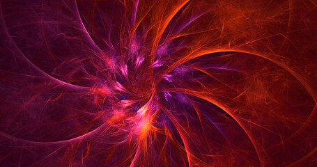 3D rendering abstract fractal light background