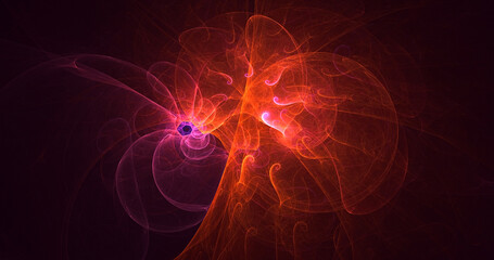 3D rendering abstract fractal business background