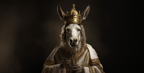 Donkey King with crown real photography hd wallpaper 