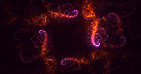 3D rendering abstract technology fractal background