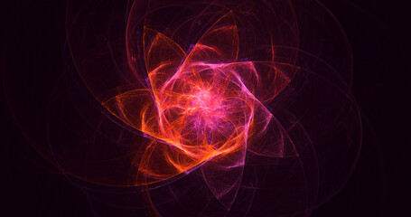 3D rendering abstract fantasy light fractal background