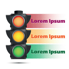 Traffic Led Road Infographic Template Vector